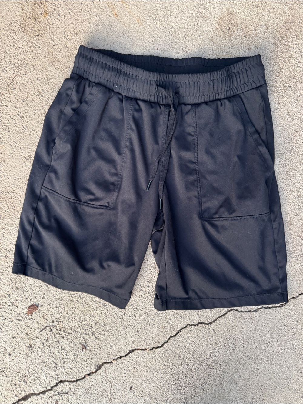 Mondetta Womens Black Athletic Drawstring Shorts with Front Pockets size S